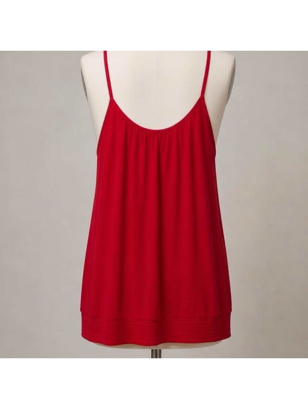 Express Red Rayon Lace Trim Cami Tank Top Size Medium